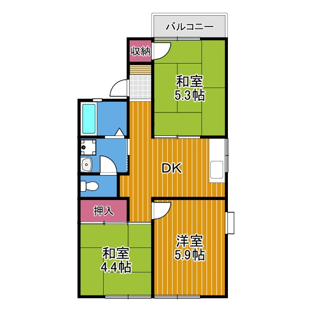 グリーンヒル小金台D棟の間取り