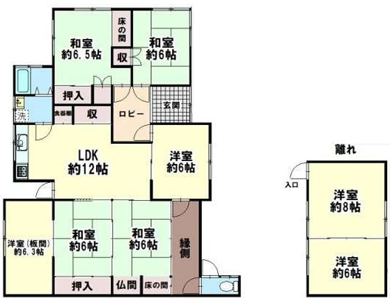 加古川市東神吉町神吉　　　中古戸建の間取り