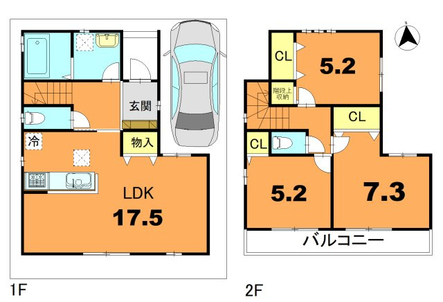 【間取り】 | 川口東扇　新築戸建 | 2階建3LDKのお住まいです♪