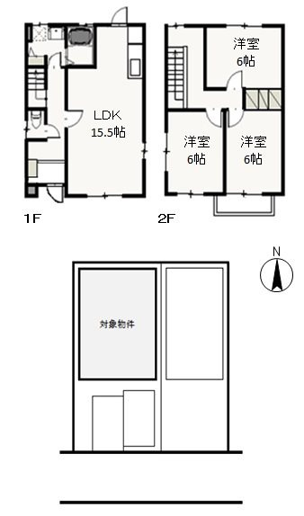 津倉町貸家の間取り