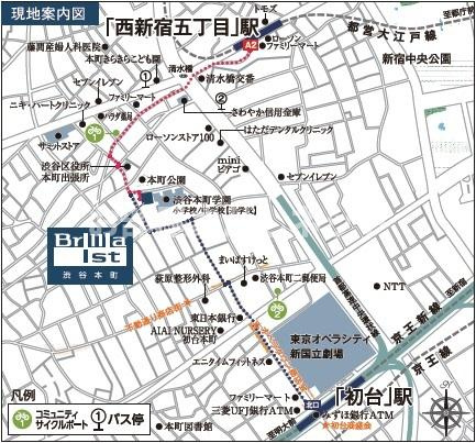 Ｂｒｉｌｌｉａ　ｉｓｔ　渋谷本町【高級賃貸・ブランドマンション】の地図
