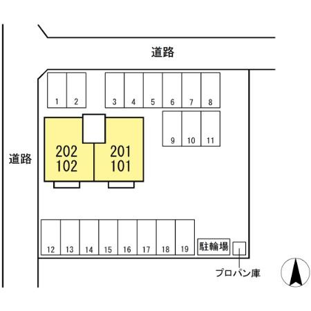 グレイスあかねの区画図
