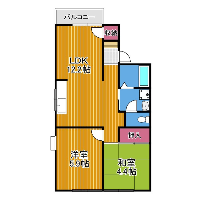 グリーンヒル小金台B棟の間取り