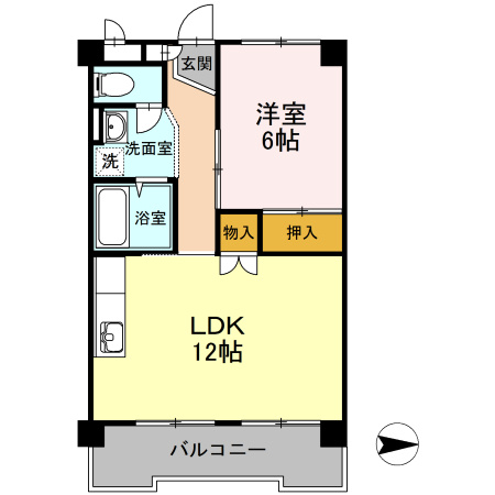 長瀬マンション　Ⅰ棟の間取り