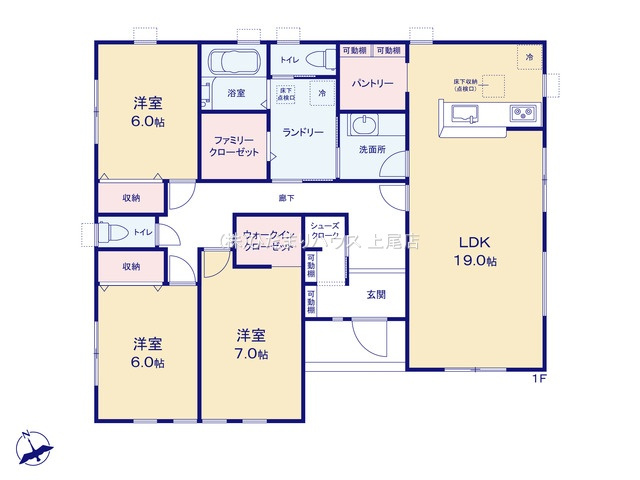 深谷市東方町　第6　新築一戸建て　リーブルガーデン　01の間取り