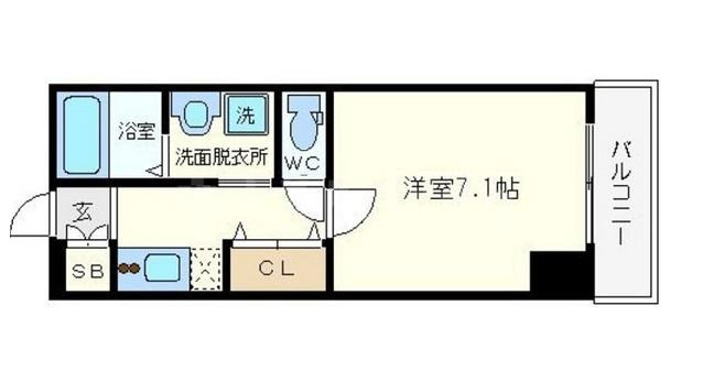 スワンズ難波パークビューの間取り|スワンズ難波パークビュー　開放感ある間取り