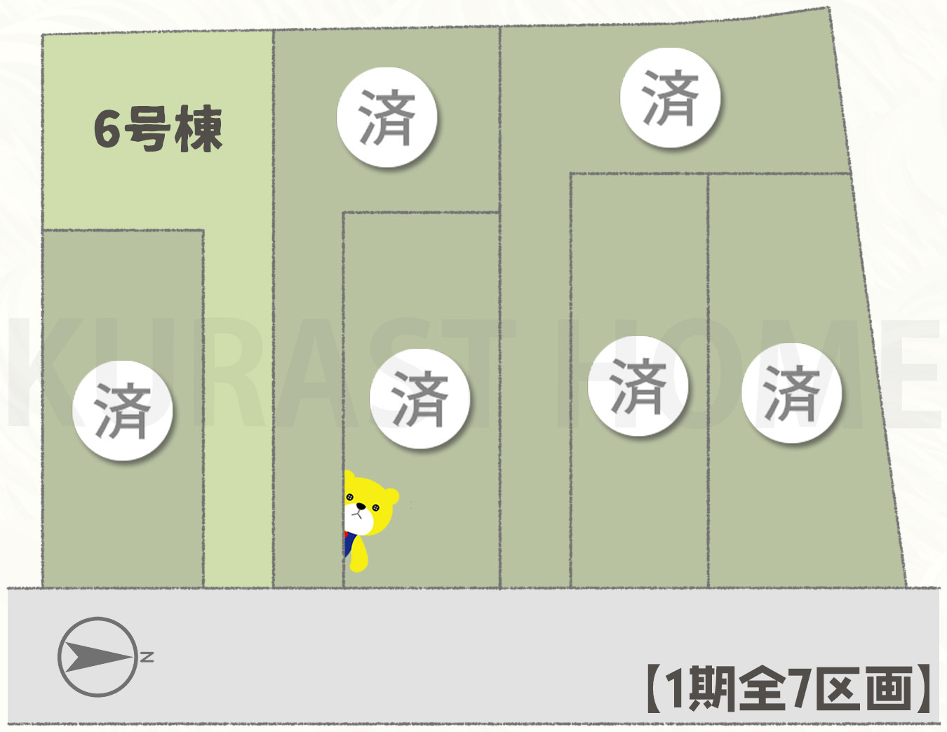 京都市伏見区羽束師菱川町　新築戸建の区画図