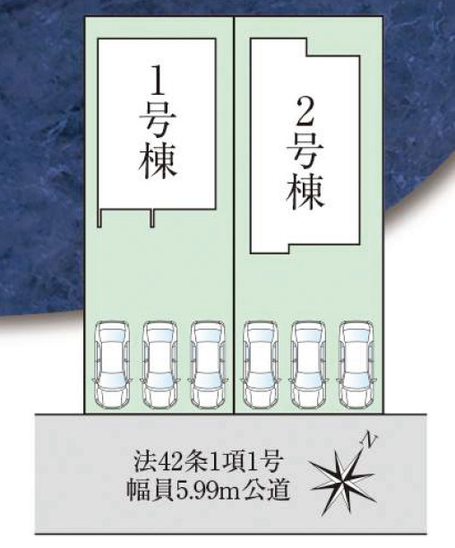 春日井市第9高森台　新築戸建て　全2棟の区画図