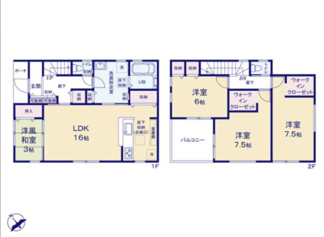 【間取り】 | 久喜吉羽第5　新築戸建　全8棟　2号棟