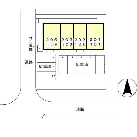 ドミトリーの区画図