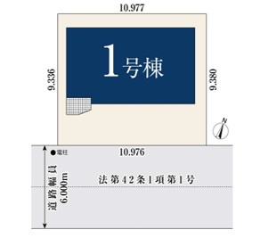 船橋市習志野台５丁目５３４Ⅱ①の区画図