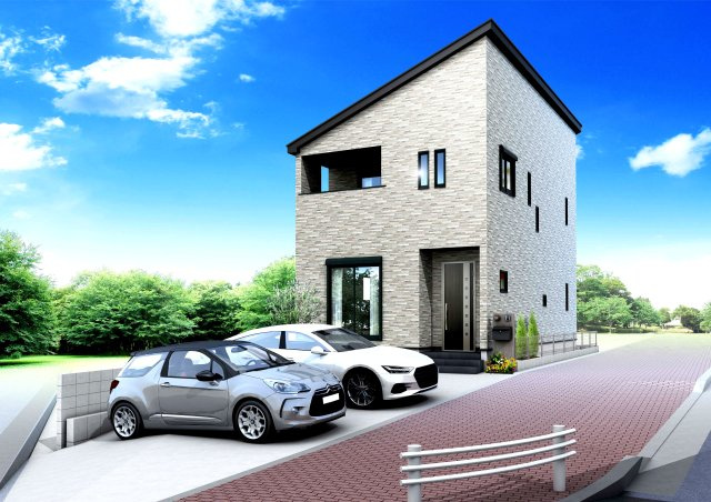 あきる野市野辺全１棟　新築戸建　の外観パース
