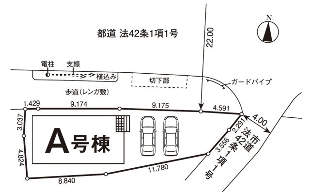 あきる野市野辺全１棟　新築戸建　の区画図