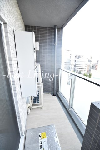 中央区湊１丁目の賃貸マンションのバルコニー