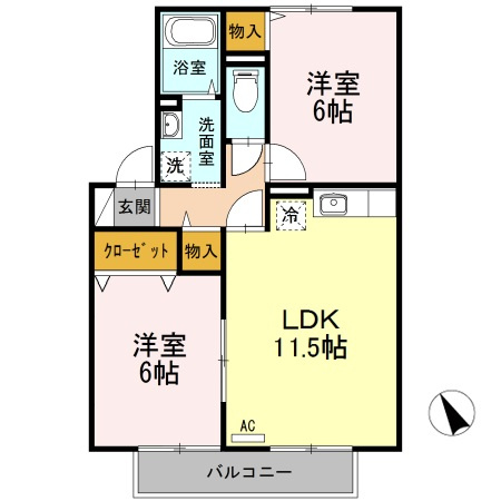 ファミール　Aの間取り