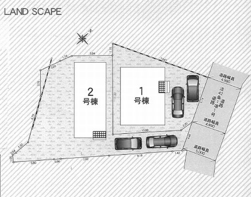 【仲介手数料０円】秦野市北矢名第15　新築一戸建て　全2棟の区画図|秦野市北矢名第15　新築一戸建て　全2棟