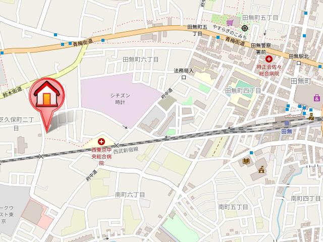 ＴＣハイツ田無の地図