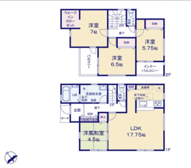 【間取り】 | 久喜吉羽第5　新築戸建　全8棟　3号棟
