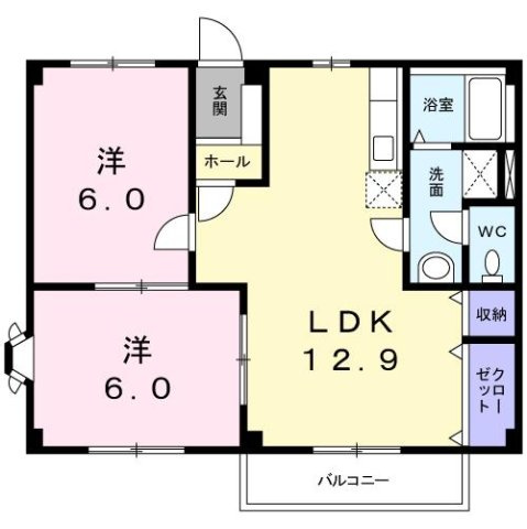 ハイブリッジ錦Ａの間取り