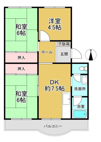 鈴蘭台ハウスの間取り