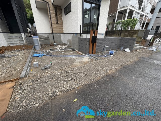鎌倉市台４丁目　新築戸建　全２棟B号棟の駐車場|駐車場があります
令和8年6月3日撮影（工事中）