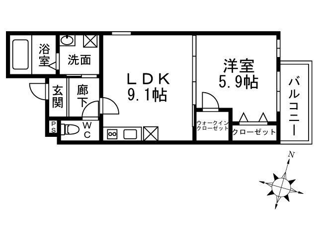 チェリーブロッサムⅤ番館の間取り|チェリーブロッサムⅤ番館　間取り