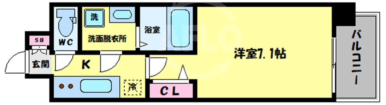 エスレジデンス福島グランデの間取り|S-RESIDENCE福島Grande　間取り