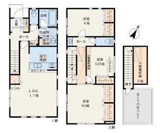 【間取り】 | 多摩市乞田　全３棟　１号棟　仲介手数料無料 | ３LDK