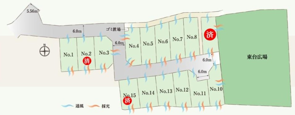 長岡京市天神4丁目　の区画図|全体区画図
全24区画