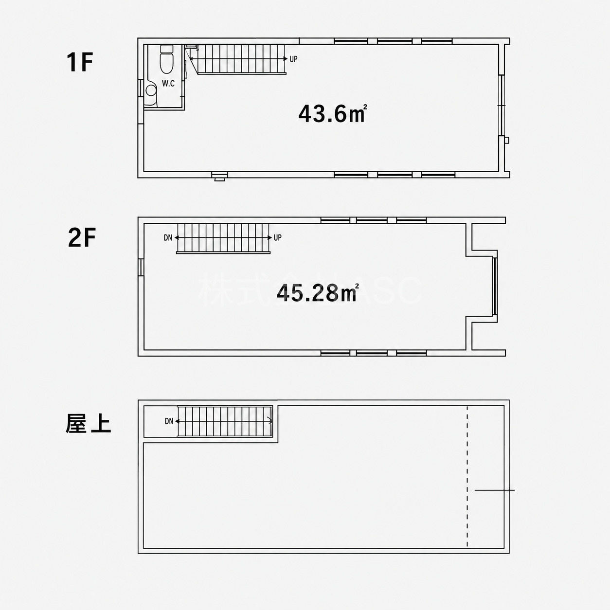 嬉しい楽しいビル貸店舗事務所の間取り