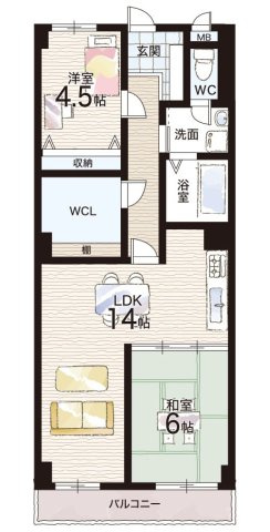 ライオンズマンション枚方■中古マンションの間取り