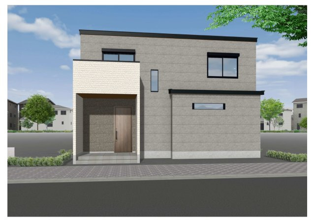 神戸市北区甲栄台5丁目新築戸建の外観パース|2号地