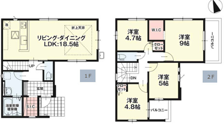 福岡市南区皿山7期　２号棟の間取り