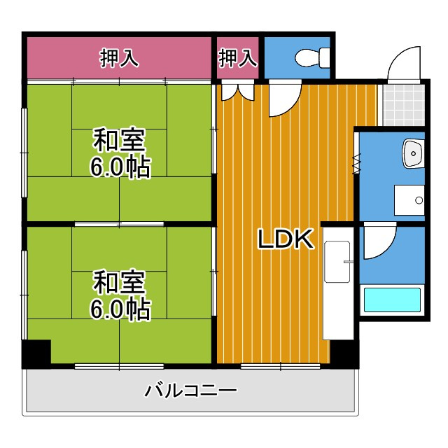 金剛東マンションの間取り