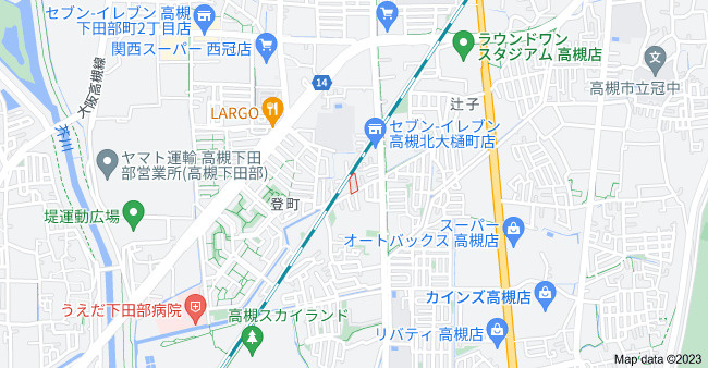 メルシー高槻北大樋の地図