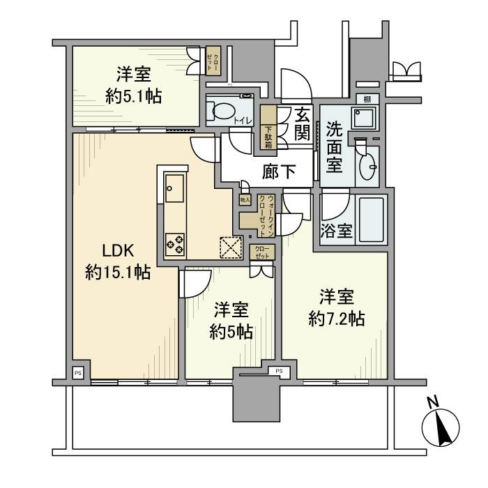 プラウドタワー小岩ファースト の間取り