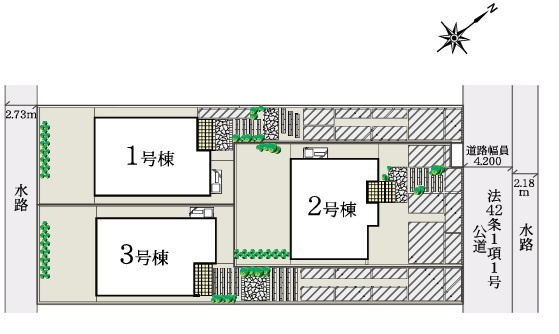 市川市下貝塚３丁目４期の区画図
