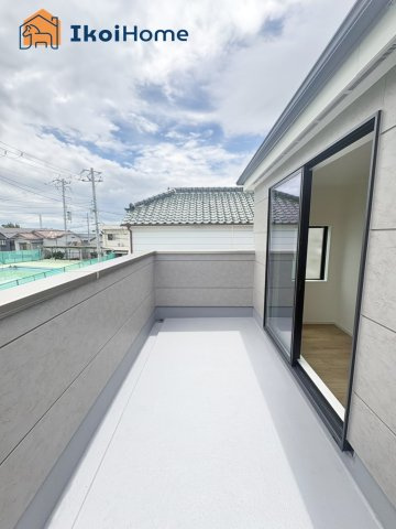 明石市東人丸町　新築戸建のバルコニー|◆同社施工例◆陽当り良好のバルコニーです♪バルコニー屋根は８万円～設置可能です。