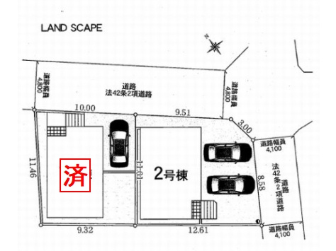 【仲介手数料０円】秦野市弥生町第5　新築一戸建て　2号棟　全2棟の区画図|秦野市弥生町第5　新築一戸建て　全2棟