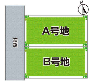 高槻市真上町　売土地の区画図|全2区画