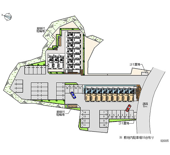 レオパレス里の駐車場|画像4
