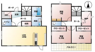 【間取り】 | 岐阜市蔵前新築建売C棟！オール電化住宅！お車スペース4台可能！手力駅まで徒歩6分です♪ | 岐阜市蔵前新築建売C棟！オール電化住宅！お車スペース4台可能！手力駅まで徒歩6分です♪