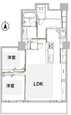 シティフロントタワーの間取り