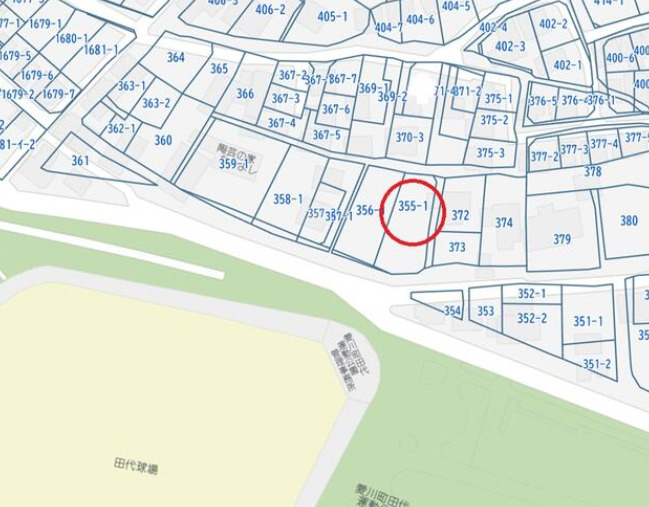 愛甲郡愛川町田代の売地の地図