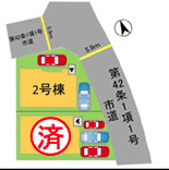 大野城市乙金３丁目３期　２号棟の区画図