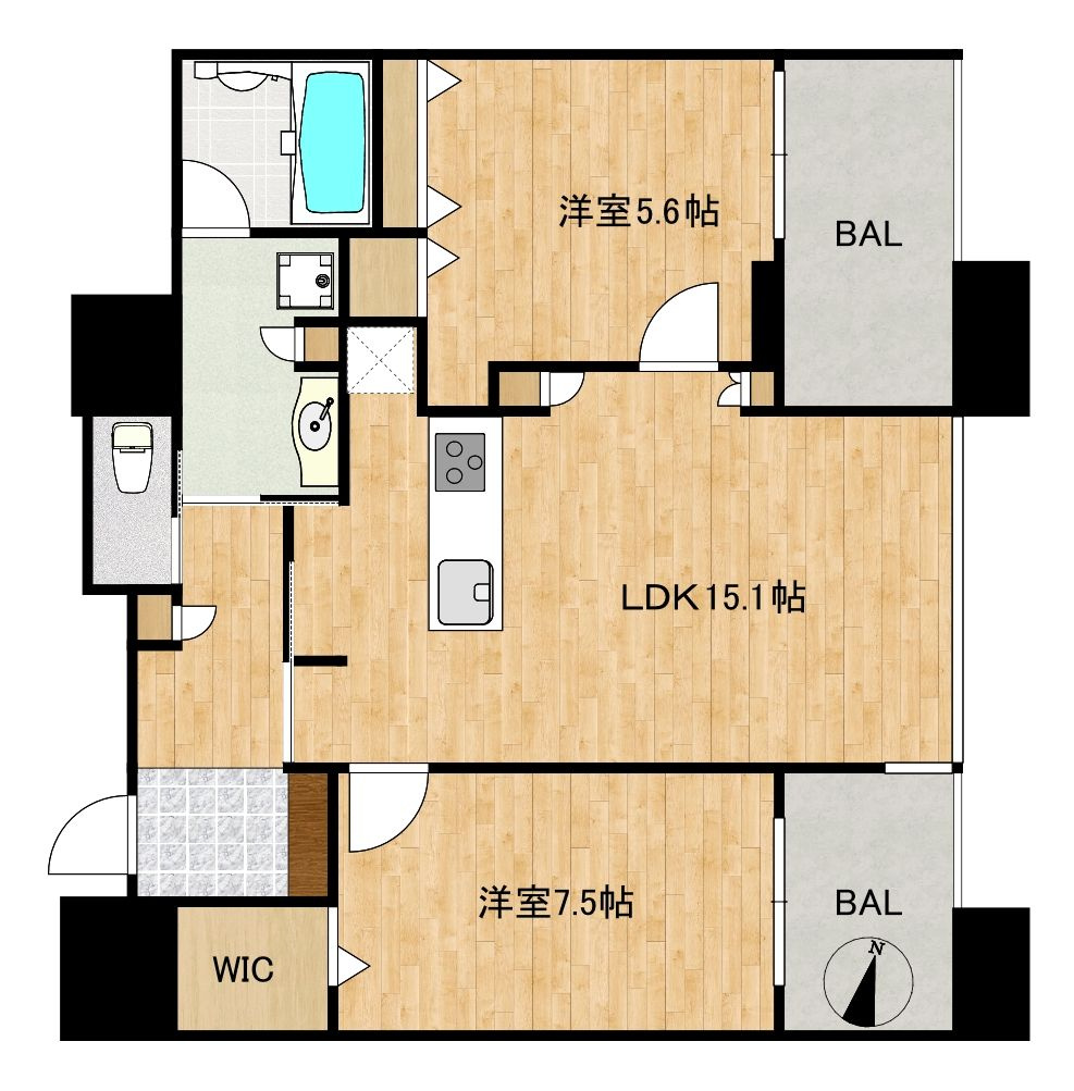 アイランドシティ オーシャン&フォレストタワーレジデンス WEST棟の間取り