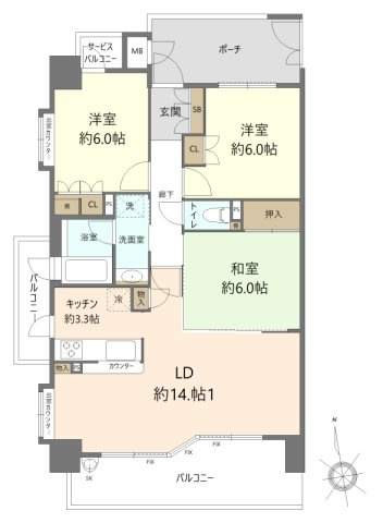 ファミール吹上の間取り