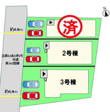 春日市須玖南７丁目１期　２号棟の区画図