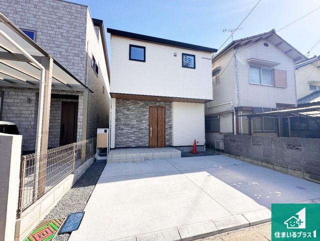 加古川市尾上町養田　新築一戸建ての外観|お客様に長く安心して住んでいだだける事にこだわった家づくり！住んでからのアフターサービスにもしっかりと取り組んでいます！