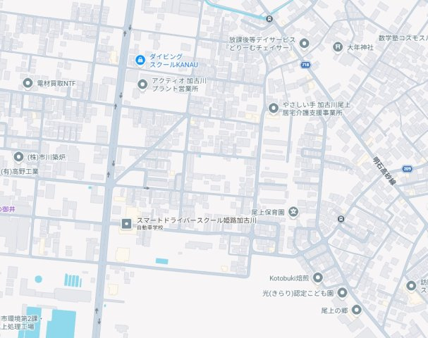 加古川市尾上町養田　新築一戸建ての地図